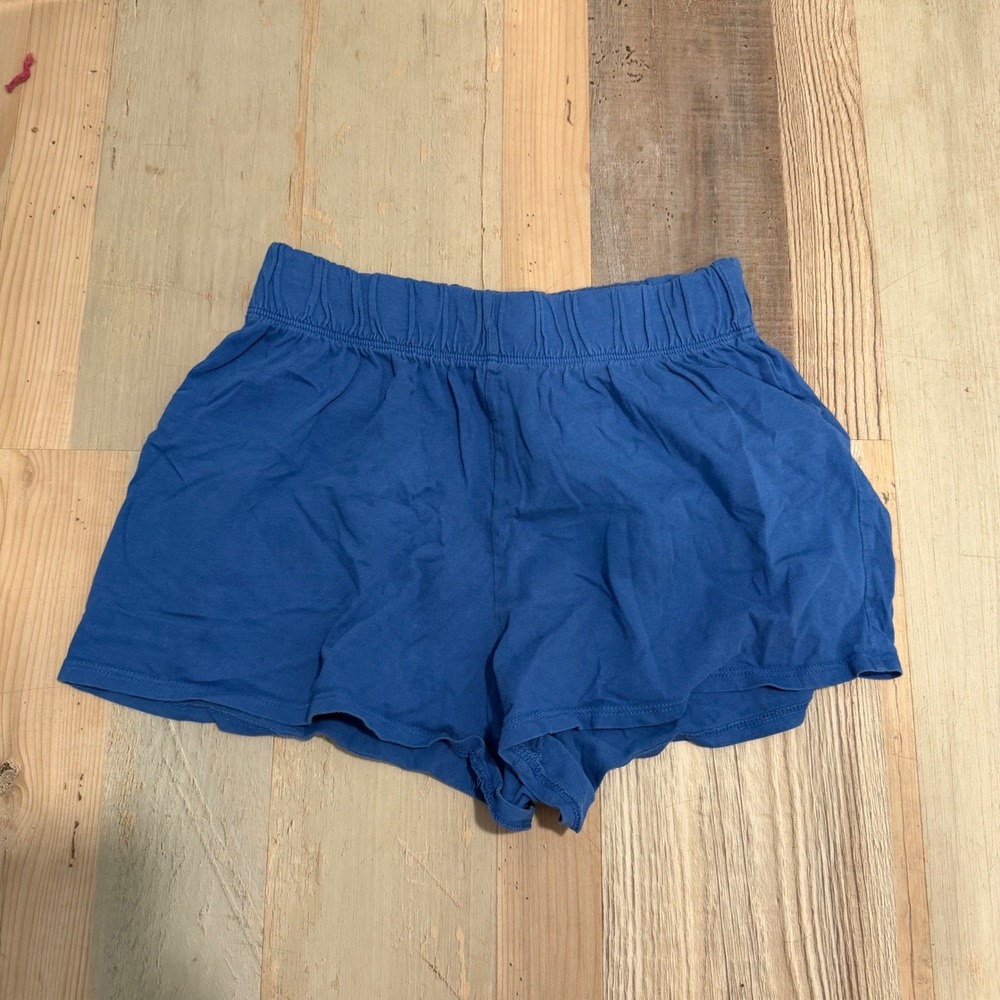 Wild Fable Blue Cotton Knit Shorts Small Elastic Waist Casual Lounge Athletic